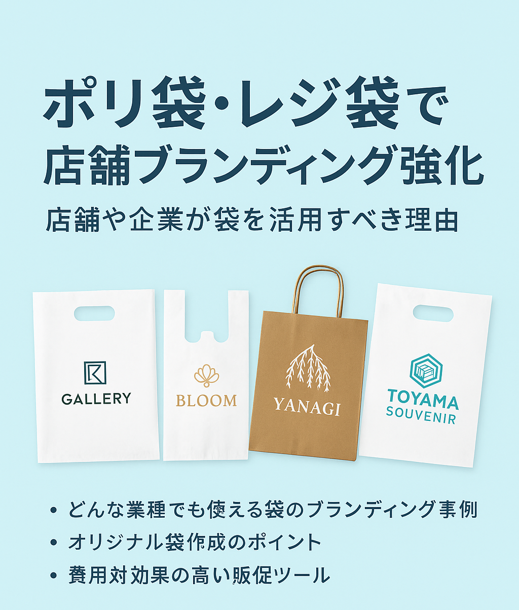 ポリ袋・レジ袋でブランディング強化 店舗や企業が袋を活用すべき理由
