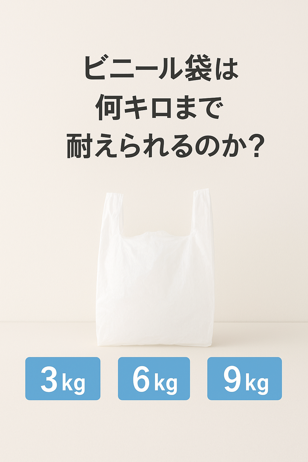 ビニール袋 (ポリ袋) 実際どれくらいの重さに耐えられるのか?
