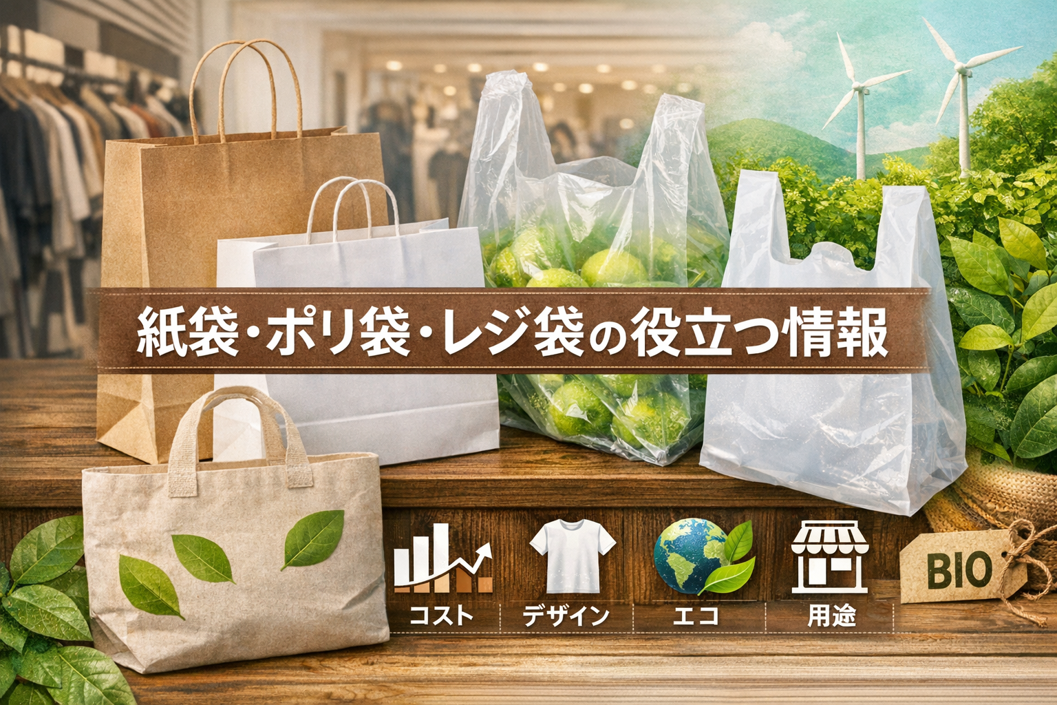 紙袋・ポリ袋・レジ袋に関する役立つ情報 ------- 種類・特徴・選び方を徹底解説